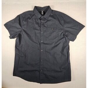Mountain Hardwear Mens XL Short Sleeve Button Up Shirt OM8789 Black Micro Dot